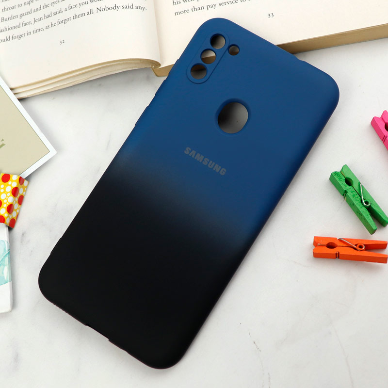 قاب سیلیکونی محافظ لنزدار دو رنگ Samsung Galaxy A11