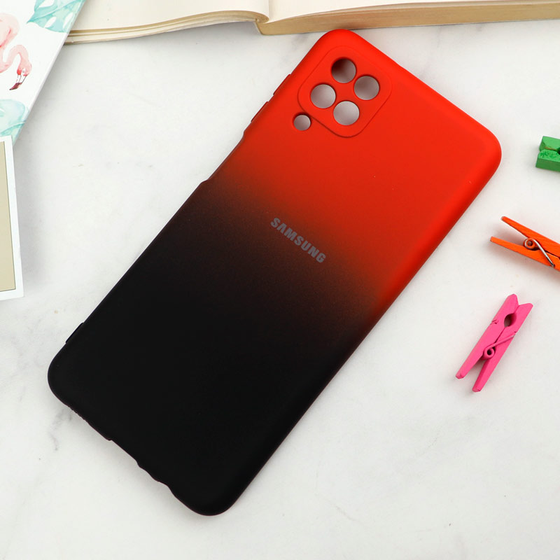 قاب سیلیکونی محافظ لنزدار دو رنگ Samsung Galaxy A12