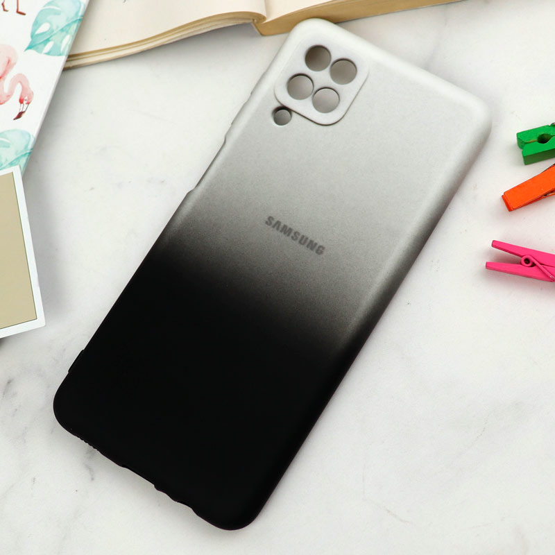 قاب سیلیکونی محافظ لنزدار دو رنگ Samsung Galaxy A12