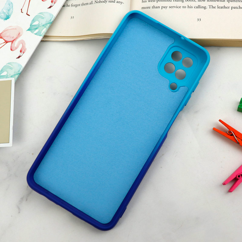 قاب سیلیکونی محافظ لنزدار دو رنگ Samsung Galaxy A12
