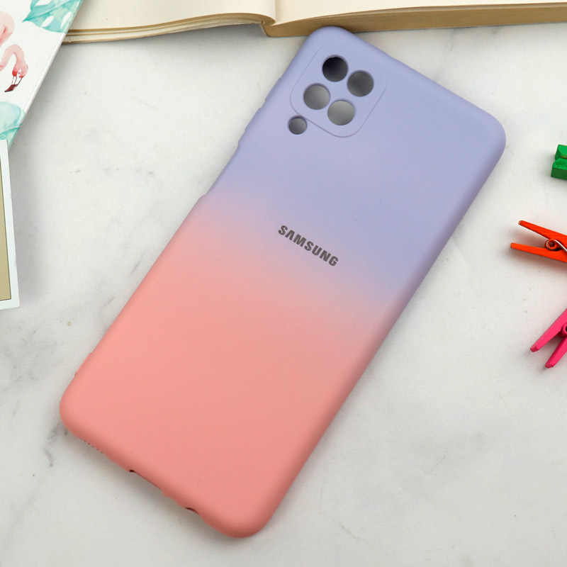 قاب سیلیکونی محافظ لنزدار دو رنگ Samsung Galaxy A12