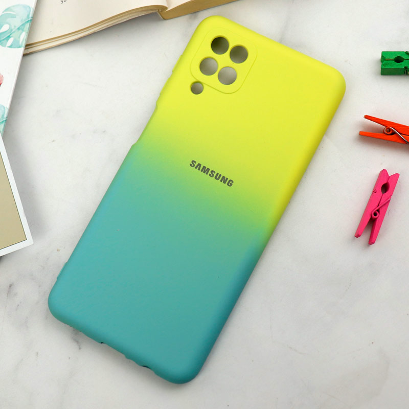 قاب سیلیکونی محافظ لنزدار دو رنگ Samsung Galaxy A12