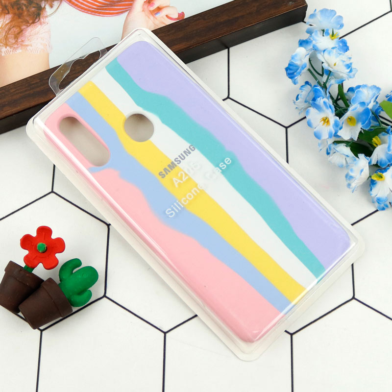 قاب سیلیکونی اورجینال رنگین کمانی Samsung Galaxy A20s