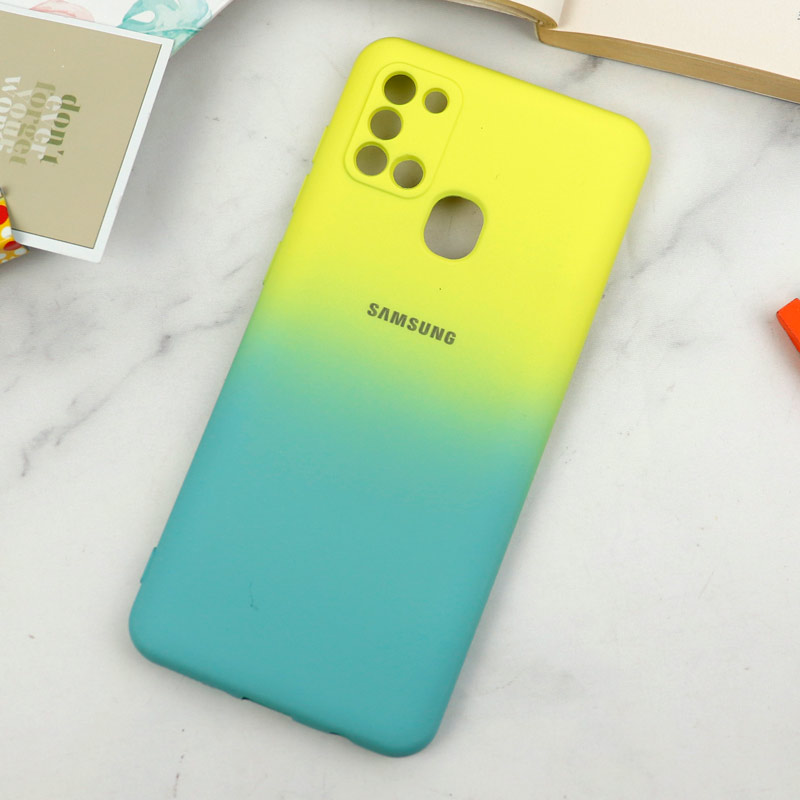 قاب سیلیکونی محافظ لنزدار دو رنگ Samsung Galaxy A21s