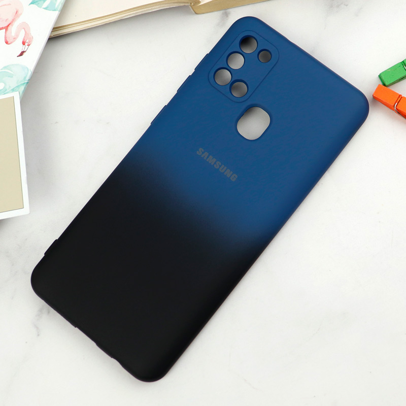 قاب سیلیکونی محافظ لنزدار دو رنگ Samsung Galaxy A21s