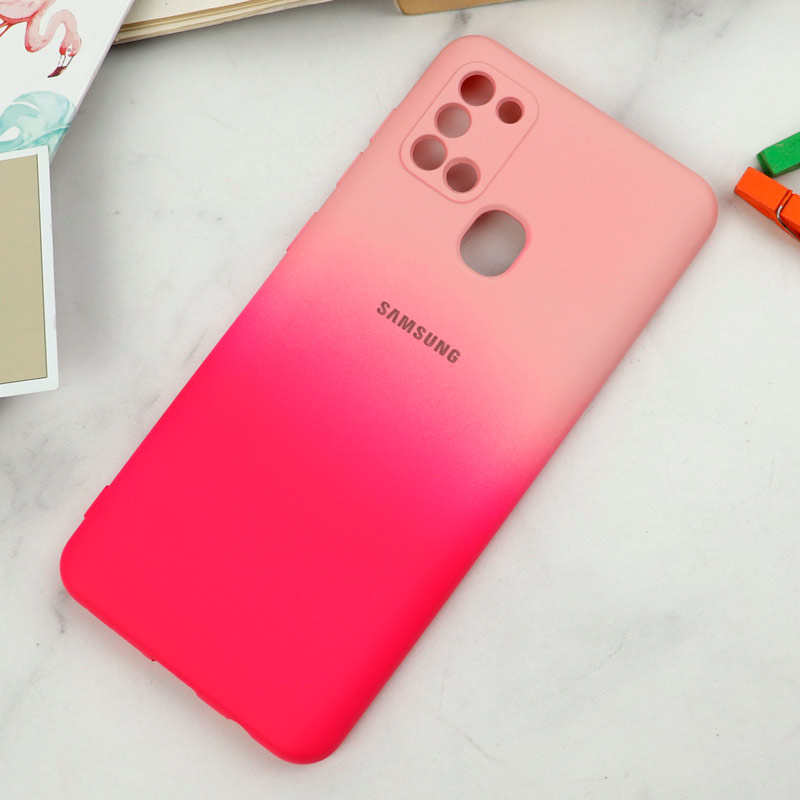 قاب سیلیکونی محافظ لنزدار دو رنگ Samsung Galaxy A21s