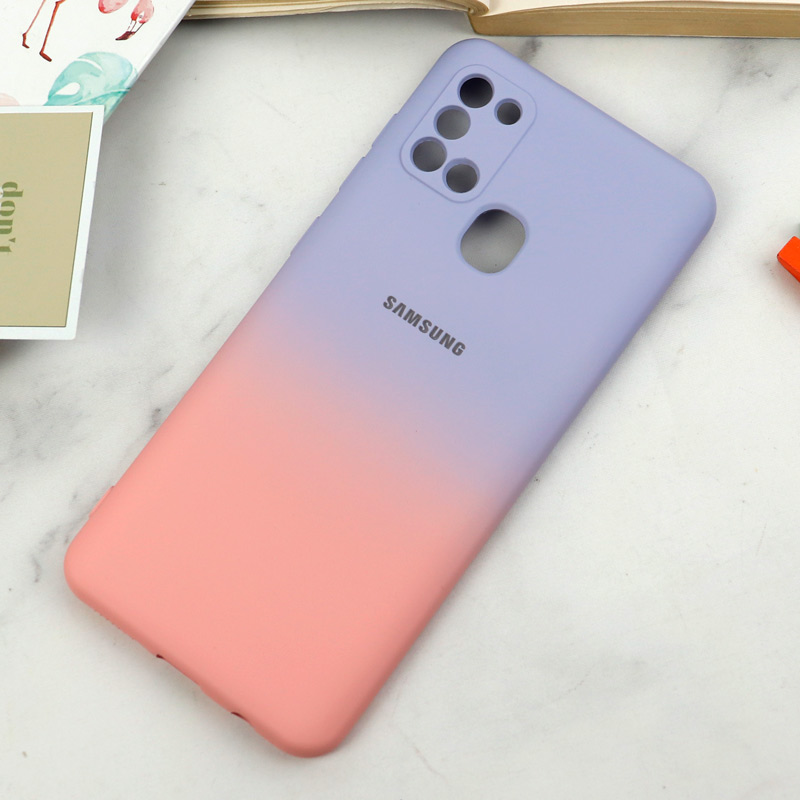 قاب سیلیکونی محافظ لنزدار دو رنگ Samsung Galaxy A21s