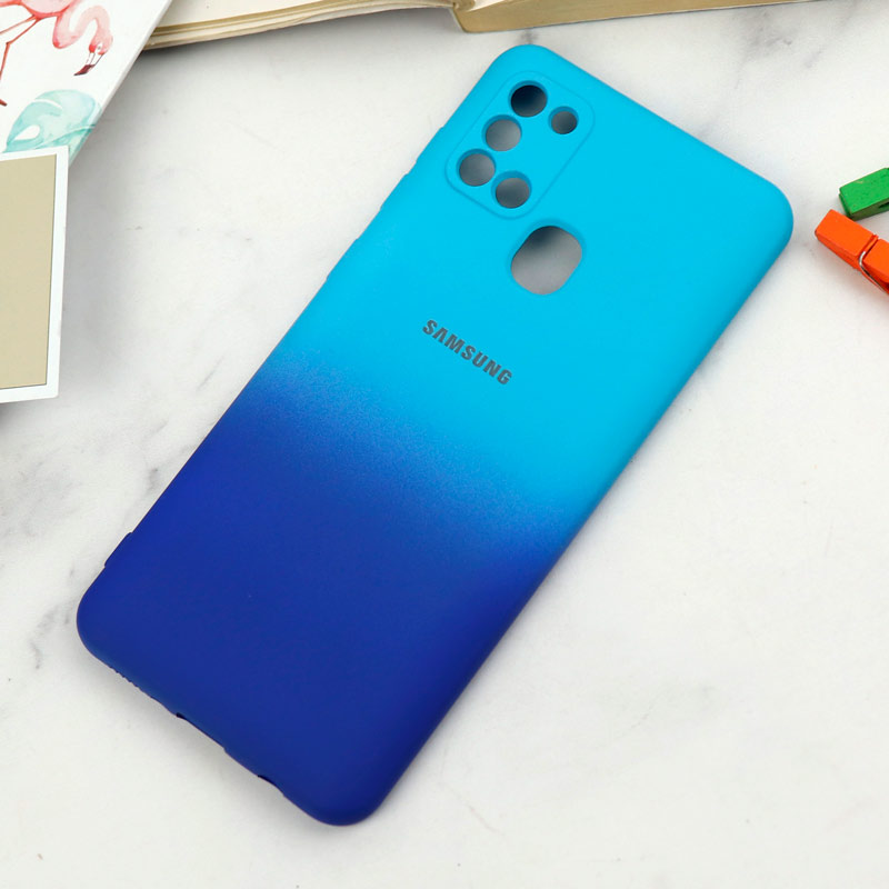 قاب سیلیکونی محافظ لنزدار دو رنگ Samsung Galaxy A21s