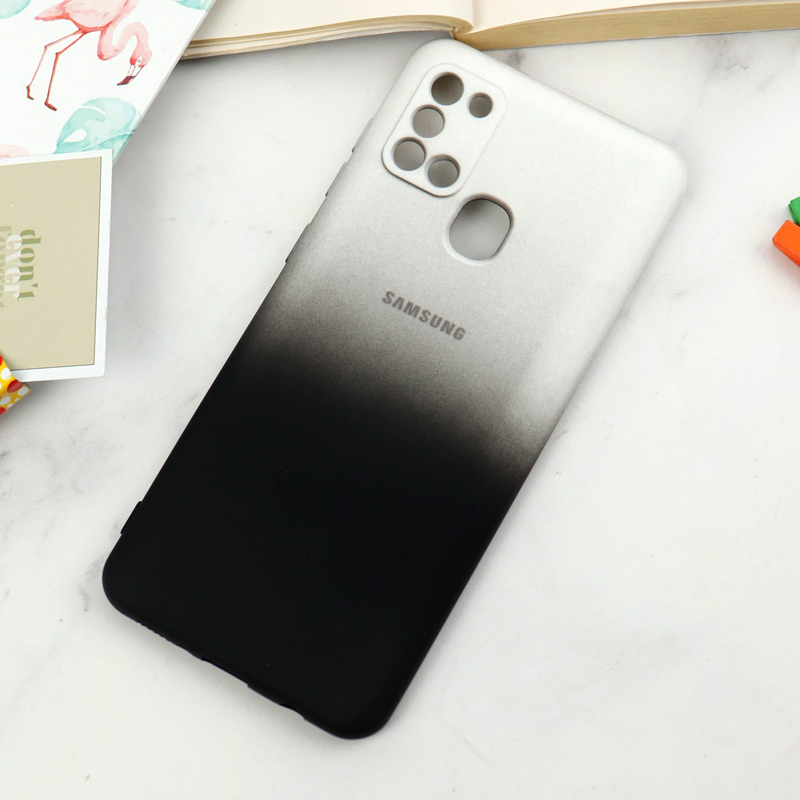 قاب سیلیکونی محافظ لنزدار دو رنگ Samsung Galaxy A21s