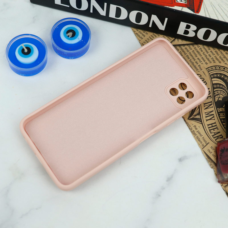 قاب سیلیکونی عروسکی محافظ لنزدار طرح خرسی صورتی Samsung Galaxy A22 5G