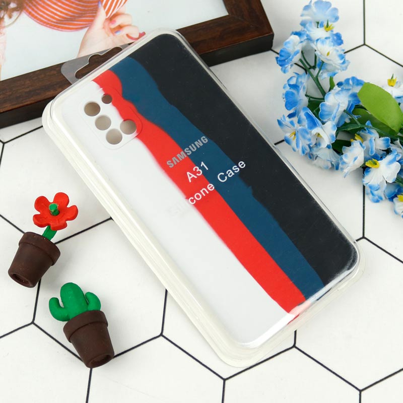 قاب محافظ لنزدار سیلیکونی اورجینال رنگین کمانی Samsung Galaxy A31