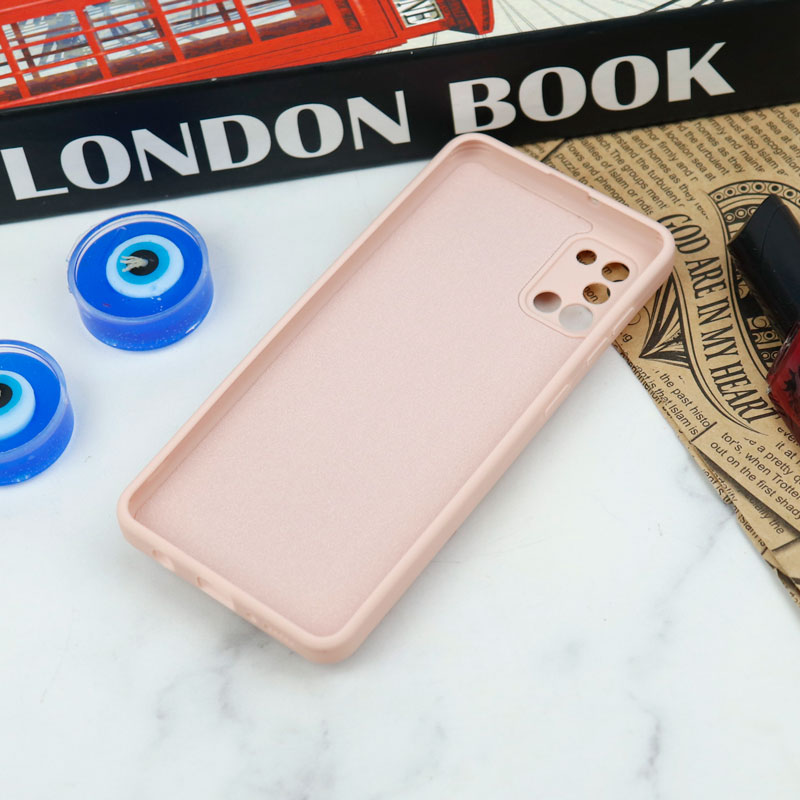 قاب سیلیکونی عروسکی محافظ لنزدار طرح خرسی صورتی Samsung Galaxy A31