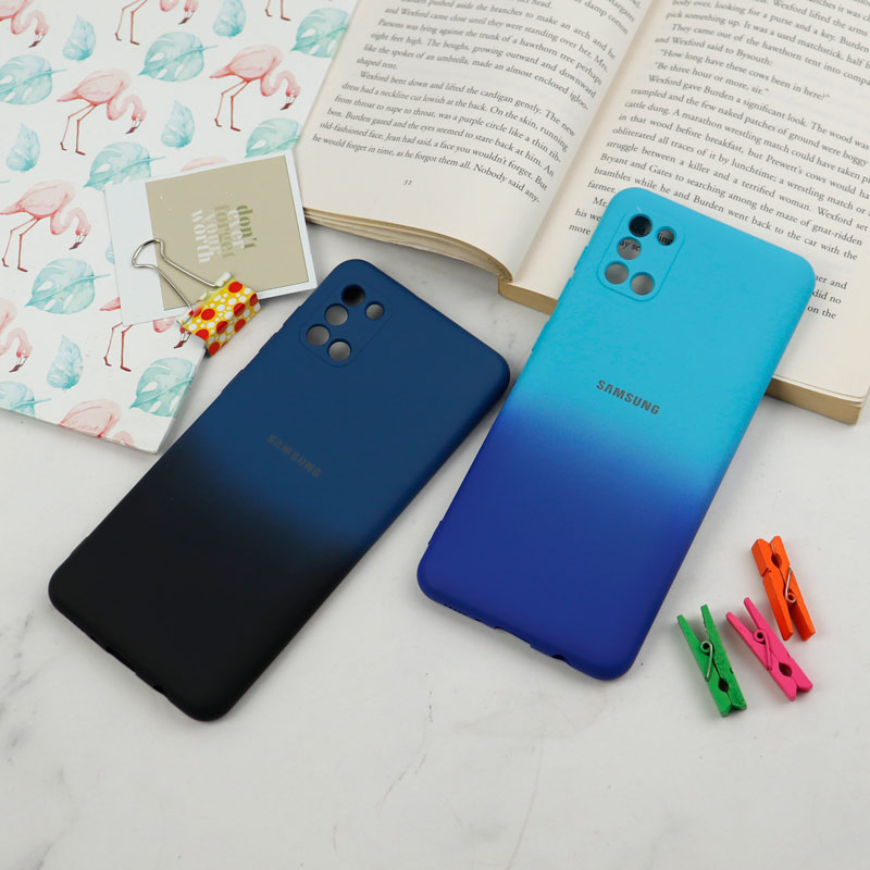 قاب سیلیکونی محافظ لنزدار دو رنگ Samsung Galaxy A31