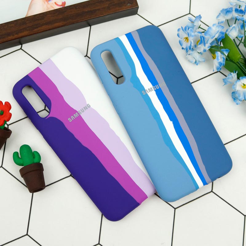 قاب سیلیکونی اورجینال رنگین کمانی Samsung Galaxy A50
