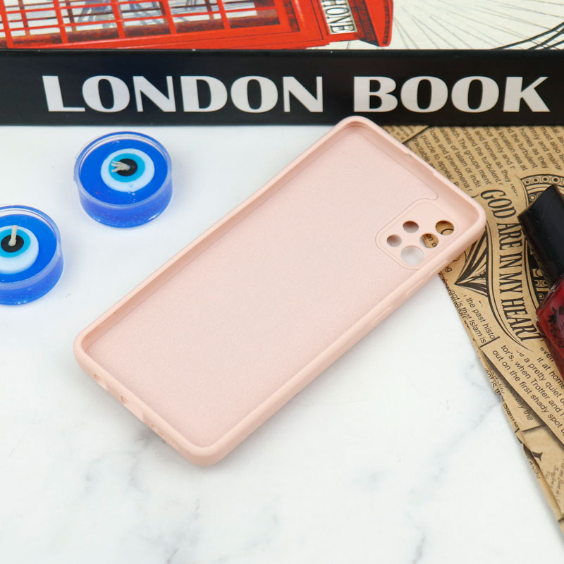 قاب سیلیکونی عروسکی محافظ لنزدار طرح خرسی صورتی Samsung Galaxy A51