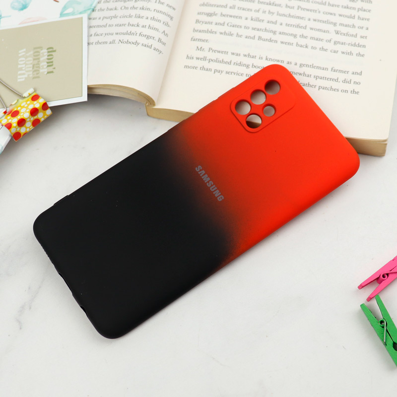 قاب سیلیکونی محافظ لنزدار دو رنگ Samsung Galaxy A51