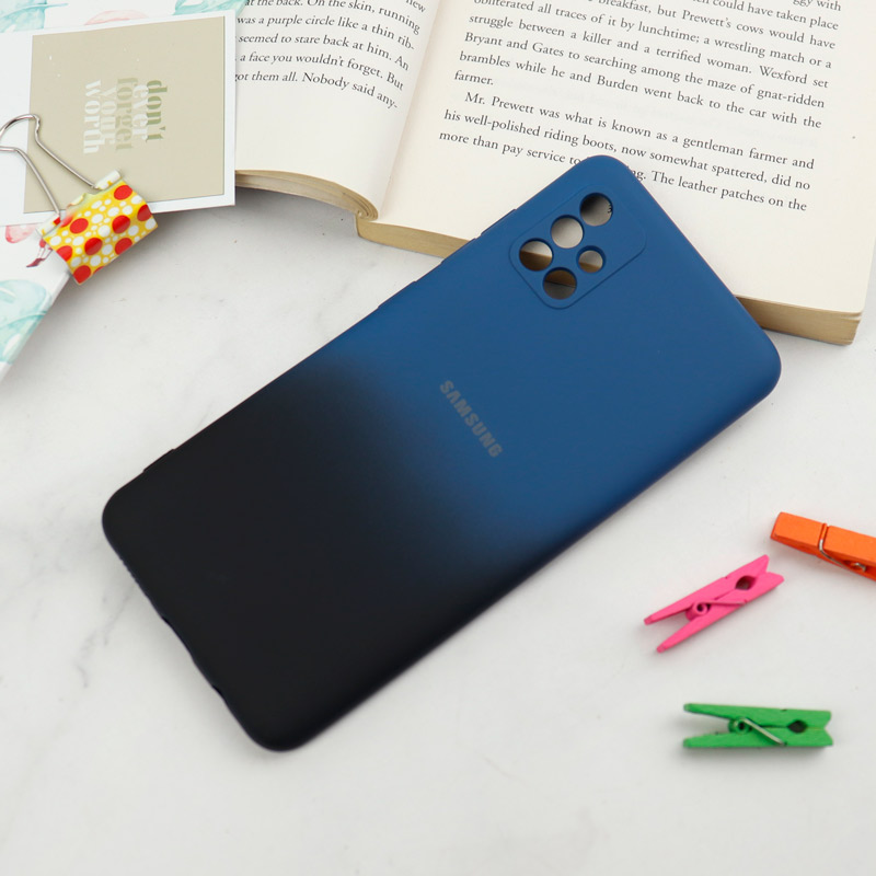قاب سیلیکونی محافظ لنزدار دو رنگ Samsung Galaxy A51