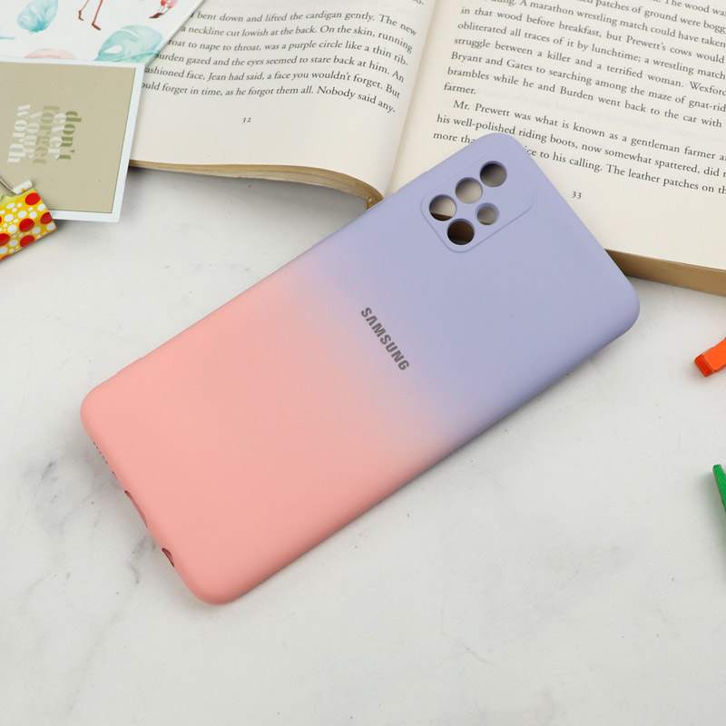 قاب سیلیکونی محافظ لنزدار دو رنگ Samsung Galaxy A51