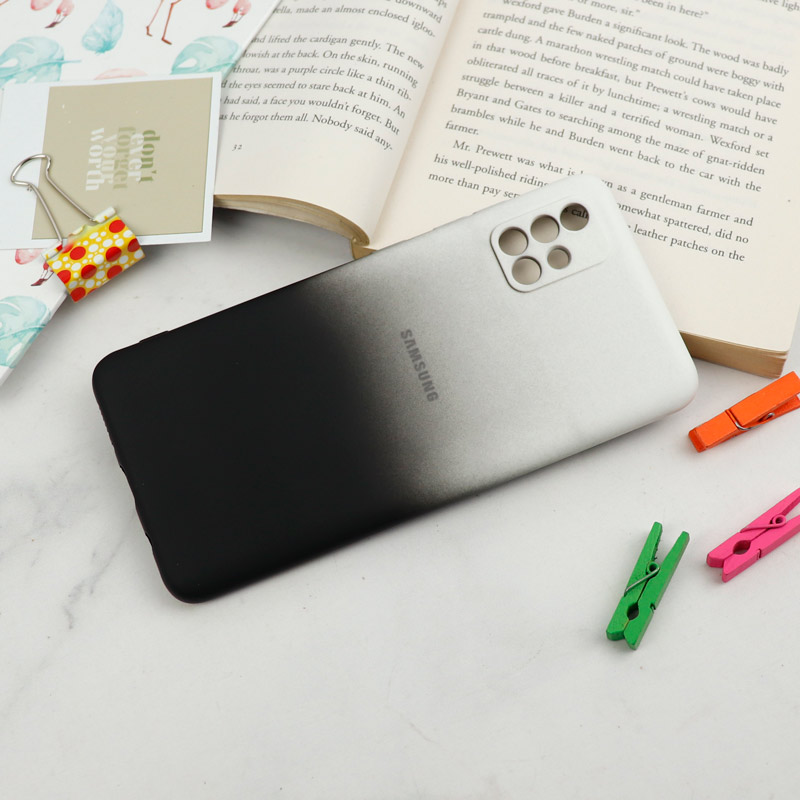 قاب سیلیکونی محافظ لنزدار دو رنگ Samsung Galaxy A51