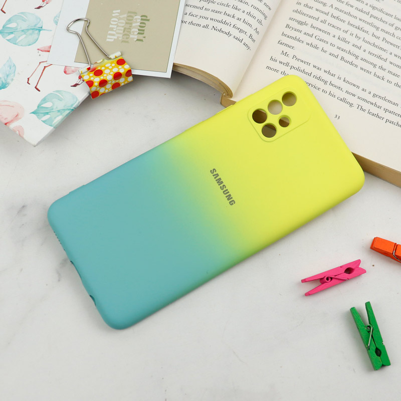 قاب سیلیکونی محافظ لنزدار دو رنگ Samsung Galaxy A51