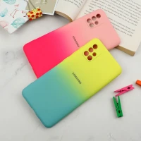 قاب سیلیکونی محافظ لنزدار دو رنگ Samsung Galaxy A51