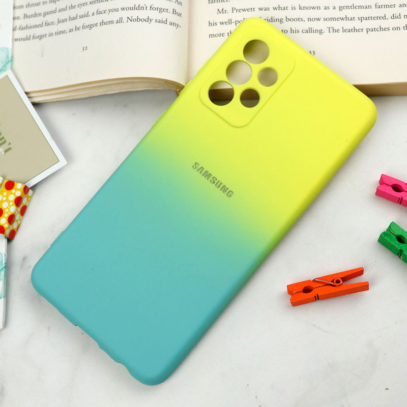 قاب سیلیکونی محافظ لنزدار دو رنگ Samsung Galaxy A52 / A52s