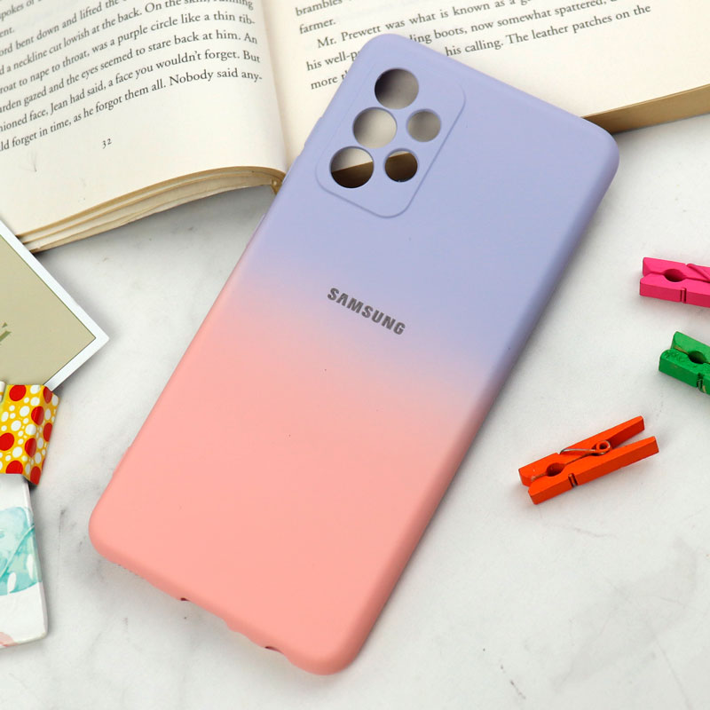 قاب سیلیکونی محافظ لنزدار دو رنگ Samsung Galaxy A52 / A52s