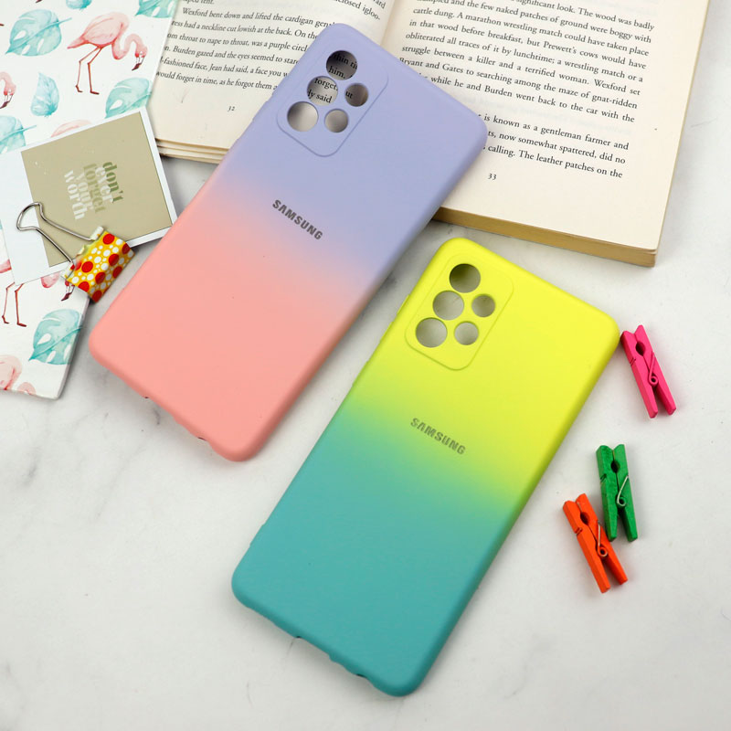 قاب سیلیکونی محافظ لنزدار دو رنگ Samsung Galaxy A52 / A52s