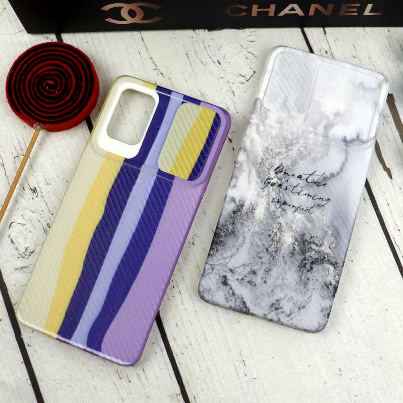 قاب سیلیکونی محافظ لنزدار کبریتی طرح آبرنگی Samsung Galaxy A71