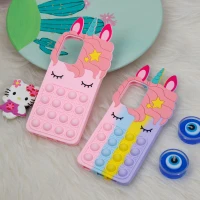 قاب اورجینال سیلیکونی یونیکورن پاپیتی Samsung Galaxy A72