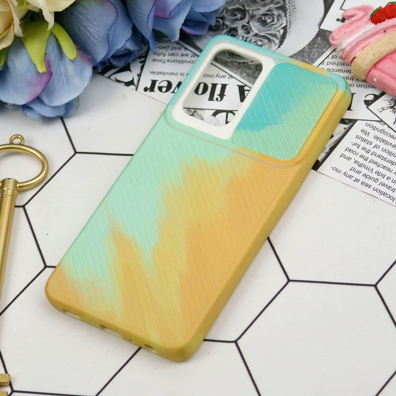 قاب سیلیکونی محافظ لنزدار کبریتی طرح آبرنگی Samsung Galaxy A72