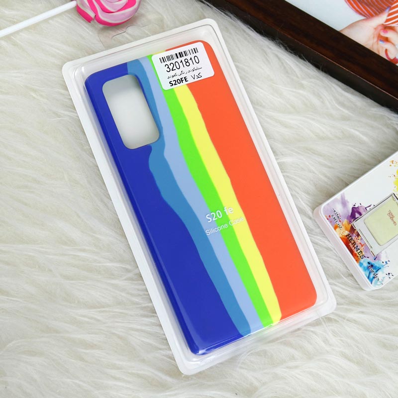 قاب سیلیکونی اورجینال رنگین کمانی Samsung Galaxy S20 FE