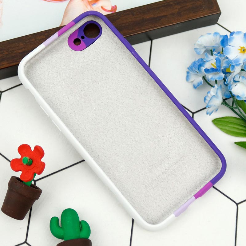 قاب سیلیکونی اورجینال رنگین کمانی محافظ لنزدار iPhone 7/8/SE 2020