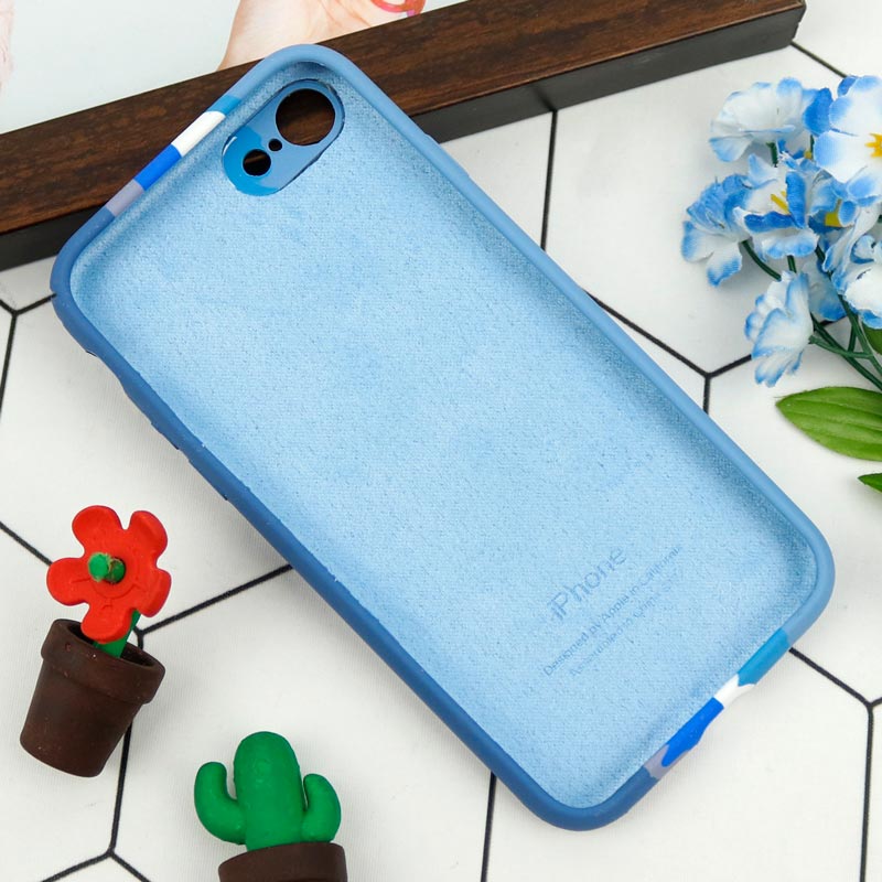 قاب سیلیکونی اورجینال رنگین کمانی محافظ لنزدار iPhone 7/8/SE 2020