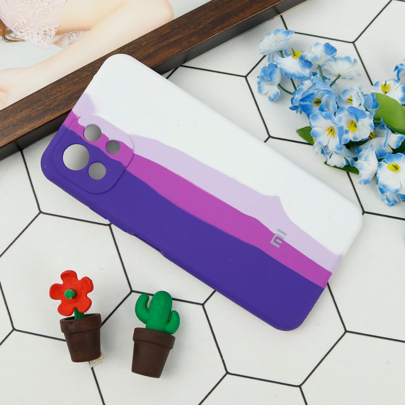 قاب سیلیکونی اورجینال رنگین کمانی محافظ لنزدار Xiaomi Mi 11 Lite