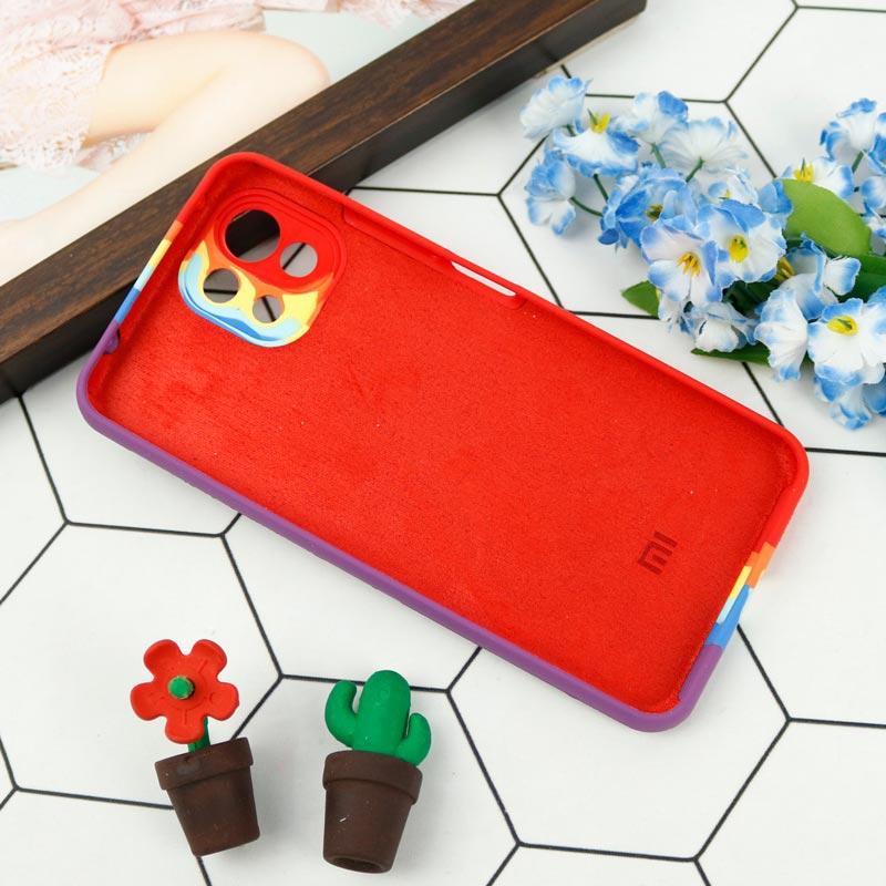 قاب سیلیکونی اورجینال رنگین کمانی محافظ لنزدار Xiaomi Mi 11 Lite