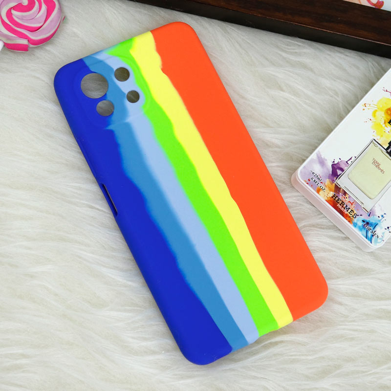 قاب سیلیکونی اورجینال رنگین کمانی محافظ لنزدار Xiaomi Mi 11 Lite