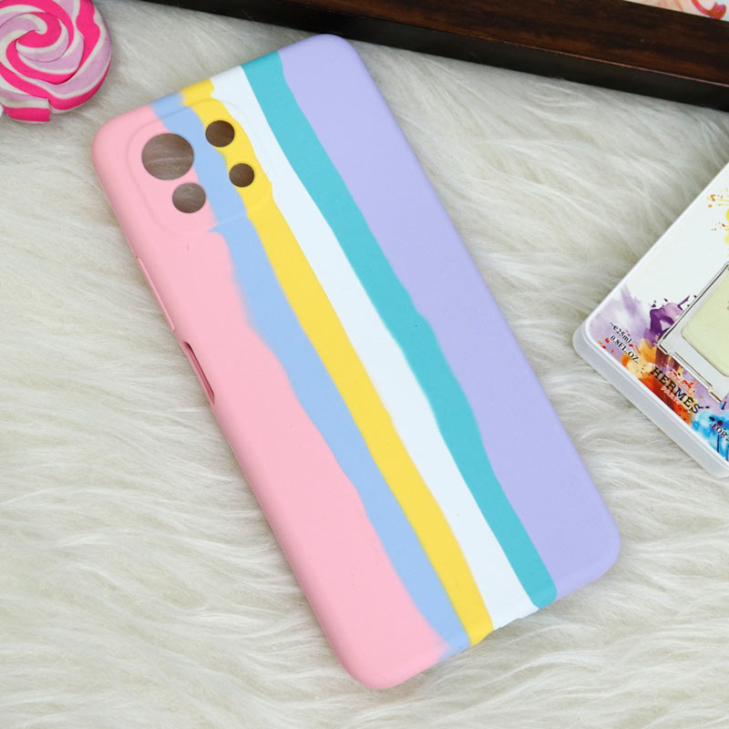 قاب سیلیکونی اورجینال رنگین کمانی محافظ لنزدار Xiaomi Mi 11 Lite