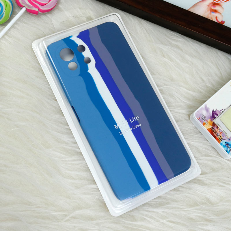قاب سیلیکونی اورجینال رنگین کمانی محافظ لنزدار Xiaomi Mi 11 Lite