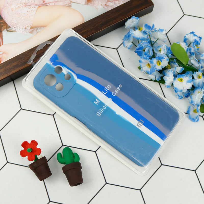 قاب سیلیکونی اورجینال رنگین کمانی محافظ لنزدار Xiaomi Mi 11 Lite