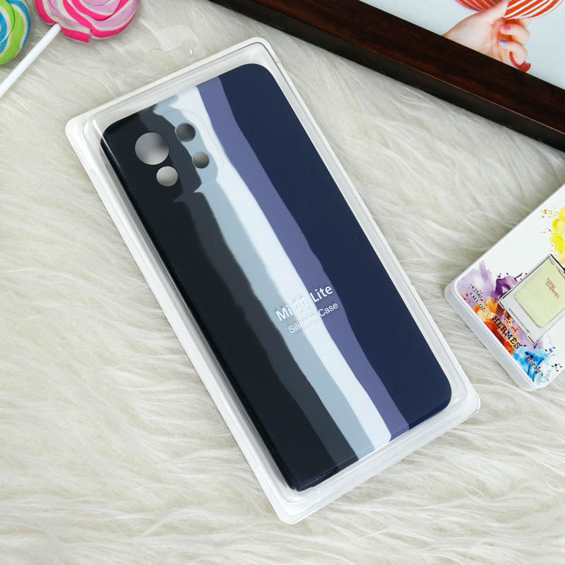 قاب سیلیکونی اورجینال رنگین کمانی محافظ لنزدار Xiaomi Mi 11 Lite