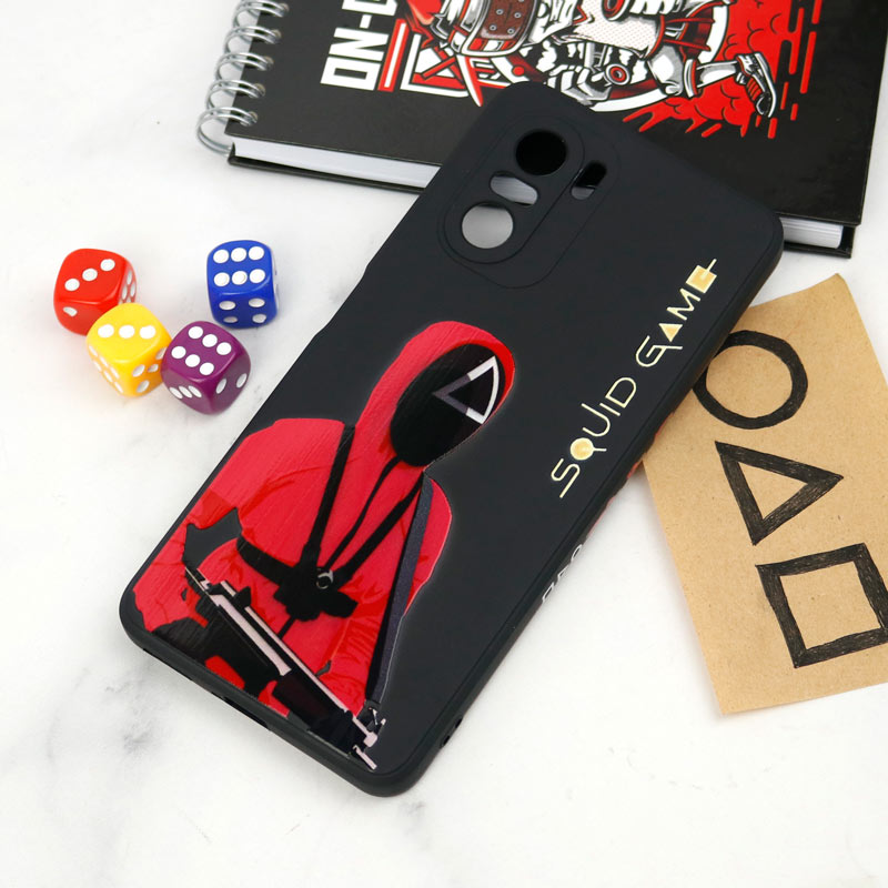 قاب سیلیکونی محافظ لنزدار طرح اسکویید گیم Xiaomi Poco F3 کد 10