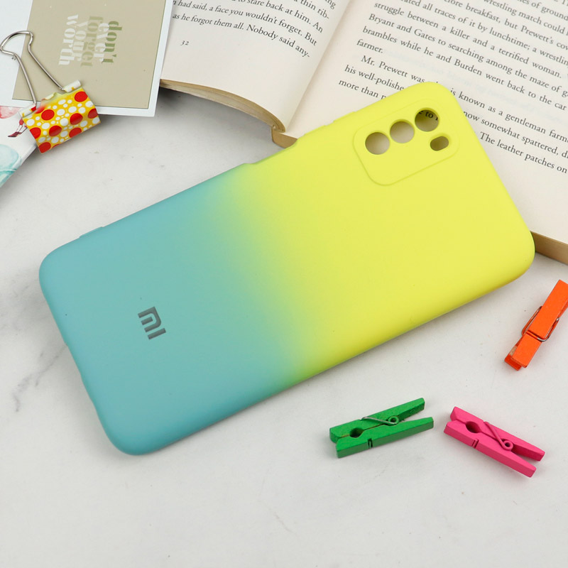 قاب سیلیکونی محافظ لنزدار دو رنگ Xiaomi Poco M3