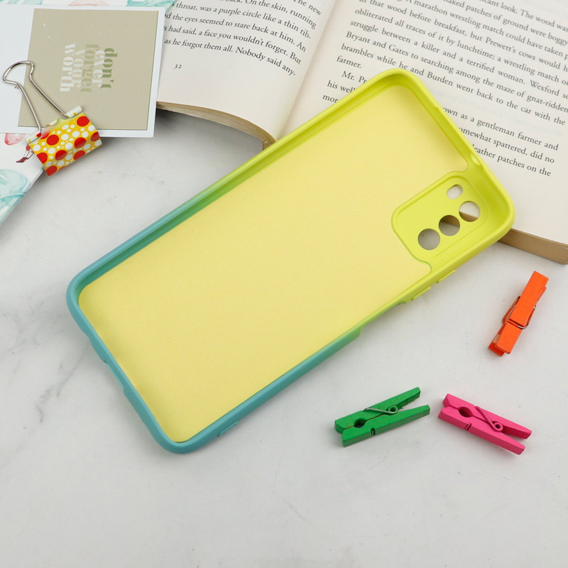 قاب سیلیکونی محافظ لنزدار دو رنگ Xiaomi Poco M3