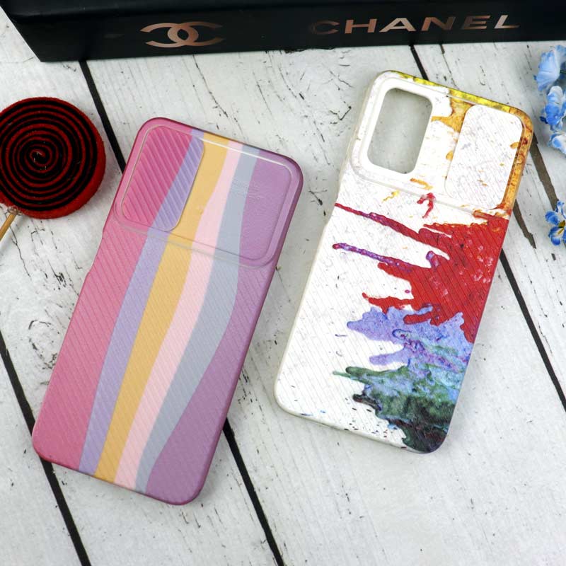 قاب سیلیکونی محافظ لنزدار کبریتی طرح آبرنگی Xiaomi Poco M3