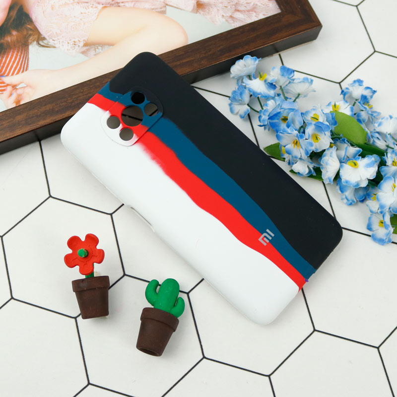 قاب سیلیکونی اورجینال رنگین کمانی محافظ لنزدار Xiaomi Poco X3