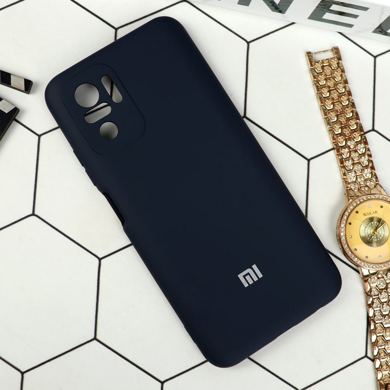 قاب سیلیکونی محافظ لنزدار Xiaomi Redmi Note 10 سرمه ای تیره