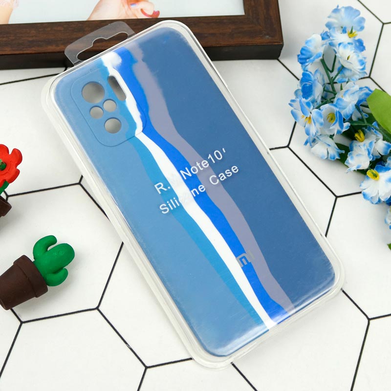 قاب سیلیکونی اورجینال رنگین کمانی محافظ لنزدار Redmi Note 10 4G