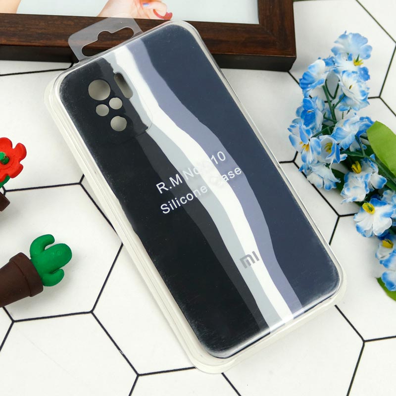 قاب سیلیکونی اورجینال رنگین کمانی محافظ لنزدار Redmi Note 10 4G