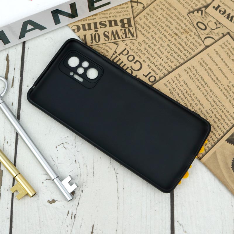 قاب سیلیکونی اردک مشکی محافظ لنزدار Xiaomi Redmi Note 10 Pro